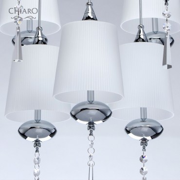 Люстра с пультом ДУ CHIARO 392010409 Фьюжен 9x20W G4 12V